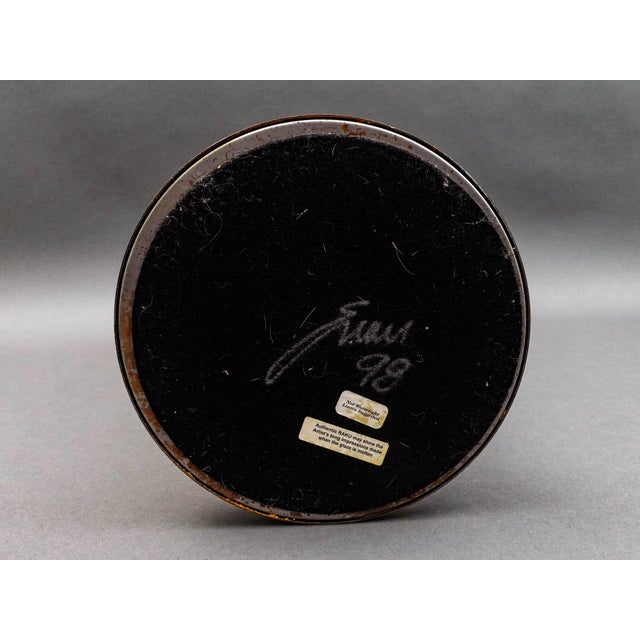 Ceramic Tony Evans 1998 California Studio Raku Ceramic Art Pottery Monumental Vase For Sale - Image 7 of 11