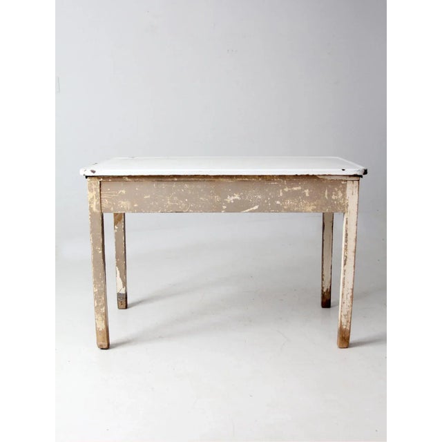 Antique Enamel Top Table With Ironing Board For Sale - Image 14 of 18