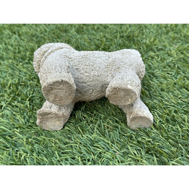 Cast Stone Bichon Frise Garden Ornament For Sale In San Diego - Image 6 of 7