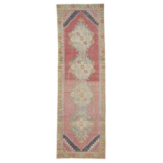 Vintage Worn Turkish Runner- 2′11″ × 9′2″ For Sale