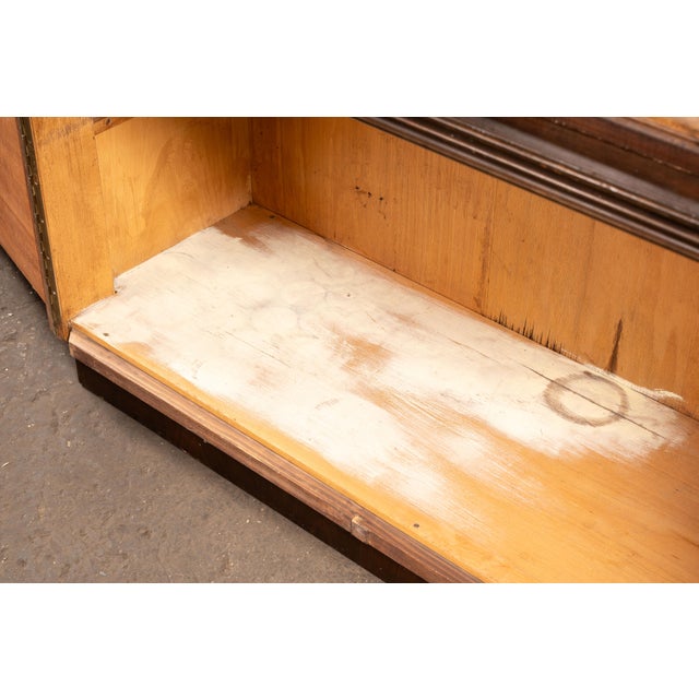 Early 20th Century Art Deco Italian Rosewood Burl Veneer and Birdseye Maple Two-Piece Hutch For Sale - Image 13 of 13