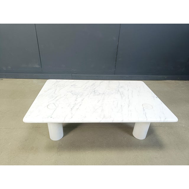 Carrara Marble Coffee Table by Angelo Mangiarotti for Up&Up, Italy, 1970s For Sale - Image 11 of 12