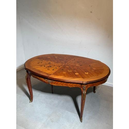 Louis XV Marquetry Extendable Dining Table For Sale - Image 4 of 9