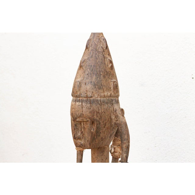 Antique Oxidized Wood African Maternity Figure For Sale - Image 4 of 13