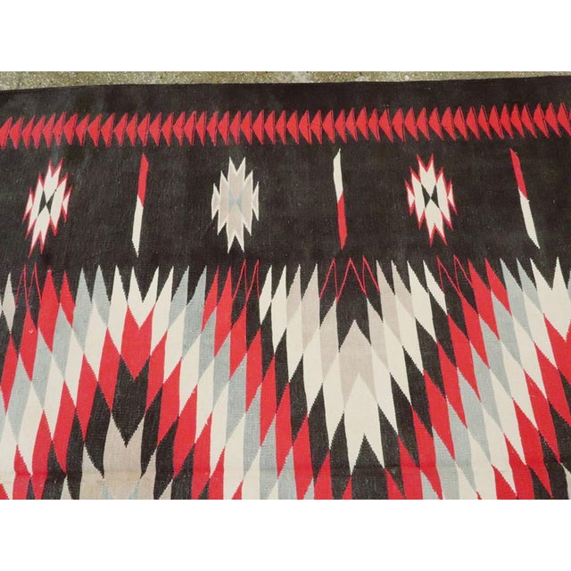 Mid 20th Century Galerie Shabab Collection Mid-20th Century Indian Flatweave Dhurrie Carpet For Sale - Image 5 of 7