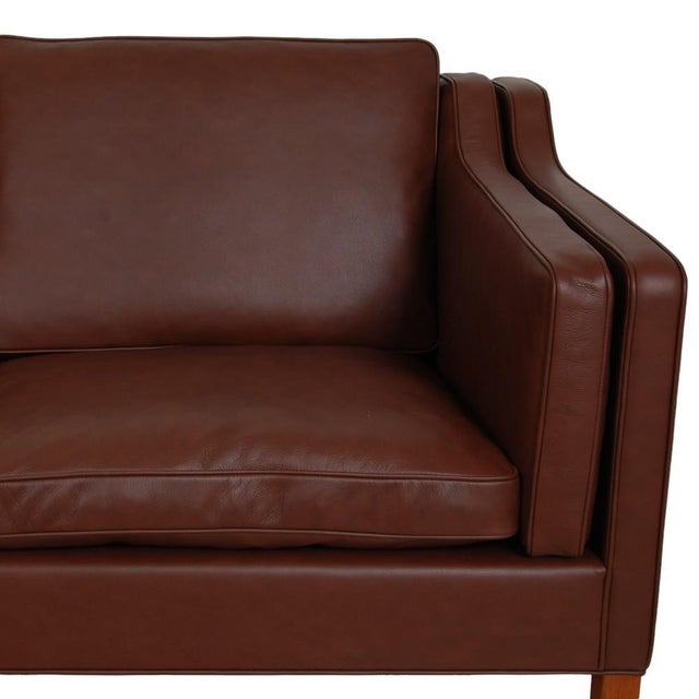 Brown Model 2213 3-Seater Sofa in Bison Leather For Sale - Image 8 of 17