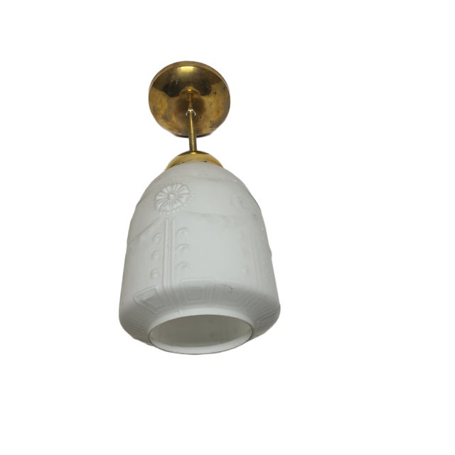 Vintage Glass Pendant Lamp, Poland, 1960s For Sale - Image 4 of 7