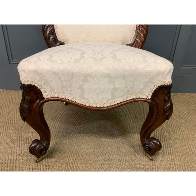 Victorian Rosewood High Back Chair, 1870 For Sale - Image 7 of 14