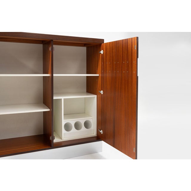 Brown Brutalist Geometrical Bar Cabinet, Belgium, 1970s For Sale - Image 8 of 13