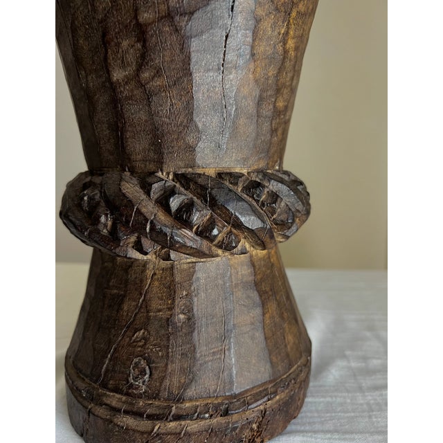 Vintage Wooden Indian Mortar No2 For Sale In Miami - Image 6 of 6