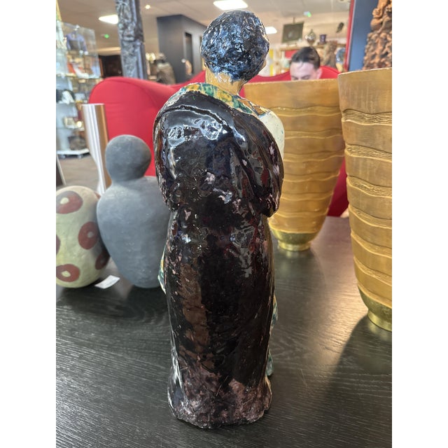 1920s Art Deco Ceramic Sculpture of Joseph and the Child, 1920s For Sale - Image 5 of 10