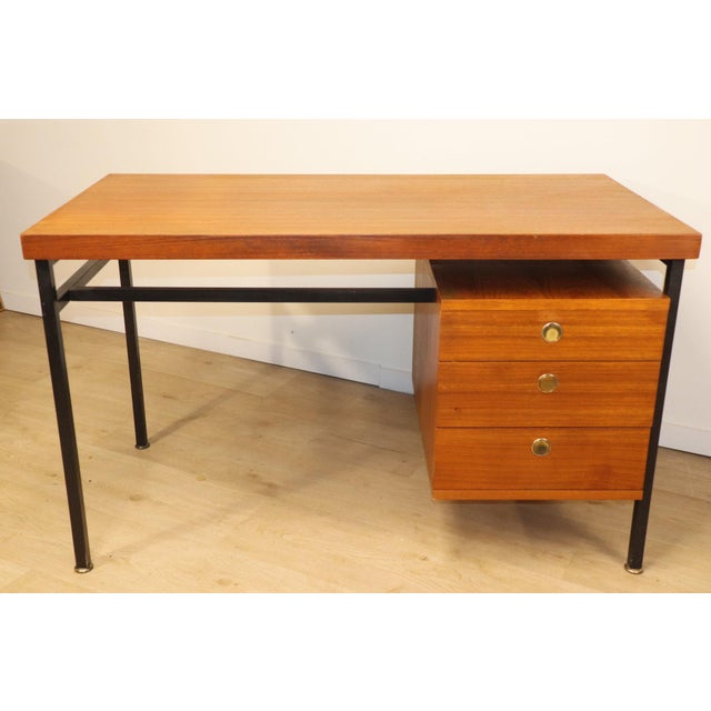 Vintage Teak and Metal Desk, 1960s For Sale - Image 6 of 18