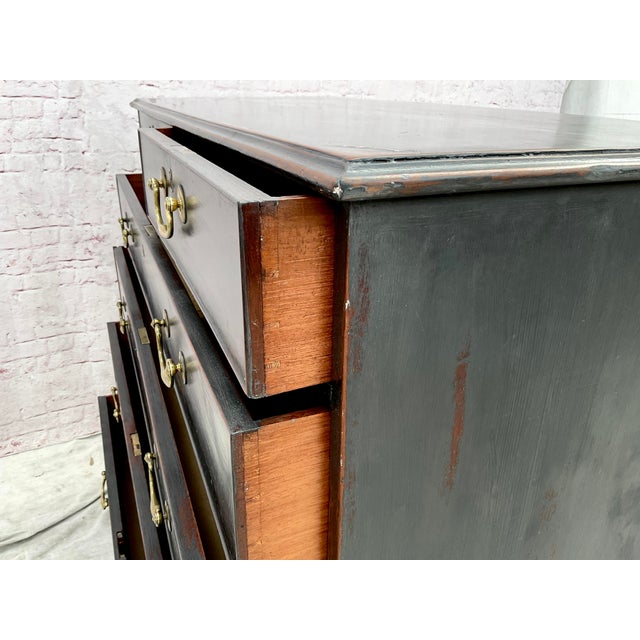 Wood Georgian Ebonized Chest of Drawers For Sale - Image 7 of 12