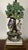 Antique early 19th century English Staffordshire figure of a Georgian couple with dovecote tree mounted as a table lamp...