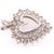 14 Karat White Gold Heart Pendant with Round Diamonds 1.25 Total Diamond Weight. 4.23 grams total weight.