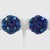 Monique Vedie, Line Vautrin Student Talosel Resin Jeweled Blue Clip Earrings For Sale - Image 4 of 6