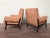 Set of Vintage Wooden Armchairs in Fabric, 1970s For Sale - Image 4 of 8