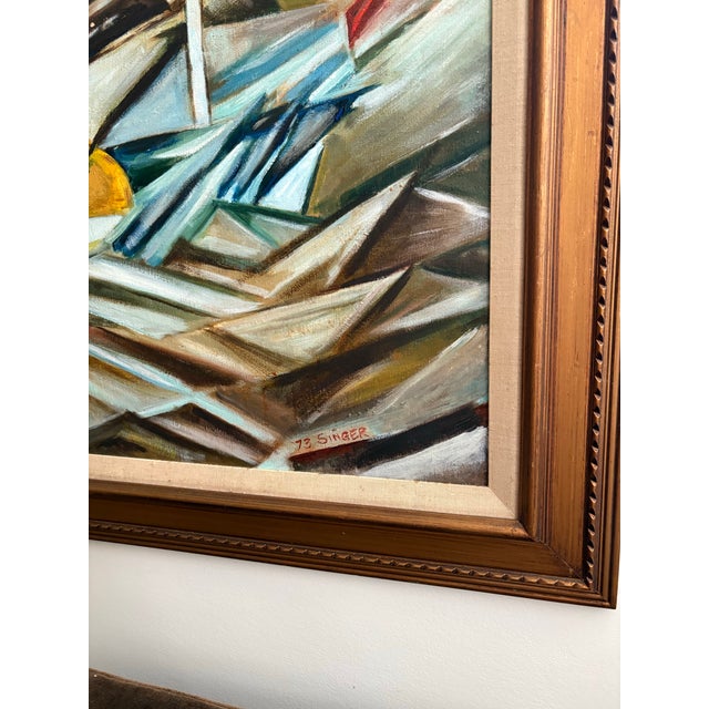 1973 Abstract Cubist Original Art by Singer For Sale - Image 4 of 6