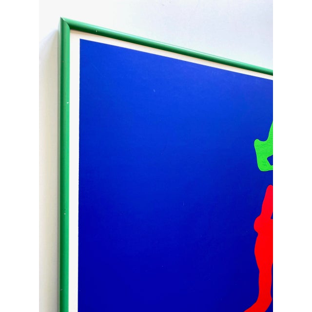 Various Artists " Willi's Wine Bar Paris " Vintage 1989 Wayne Ensrud Framed Large Silkscreen Print French Pop Art Poster For Sale - Image 4 of 13