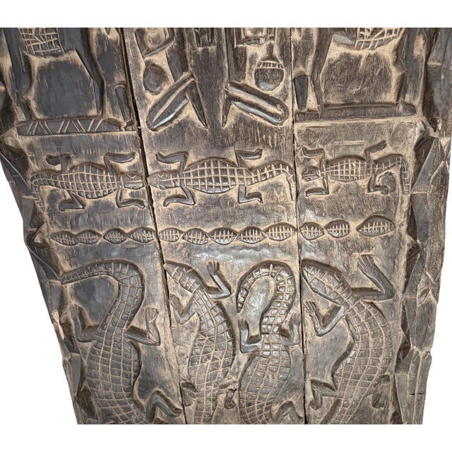 Brown Vintage Dogon Granary Door With Mali African 75" H For Sale - Image 8 of 13