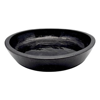 Monumental Vintage Stoneware Bonsai Basin Garden Planter Vessel 21.5" For Sale