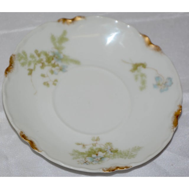 1920s Limoges Haviland H & C Van Heusen Charles Co. New York Pair of Cup and Saucers - Service for 2 For Sale - Image 5 of 8