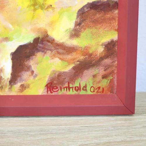 Reinhold, Indian Warrior on Horse, 2000s, Oil on Canvas, in Good conditions. Designed from 2000