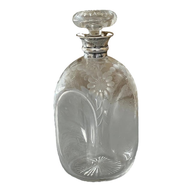 Antique Hukin & Heath Silver Mounted Cut Crystal Decanter For Sale