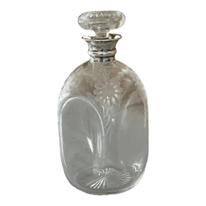 Antique Hukin & Heath Silver Mounted Cut Crystal Decanter