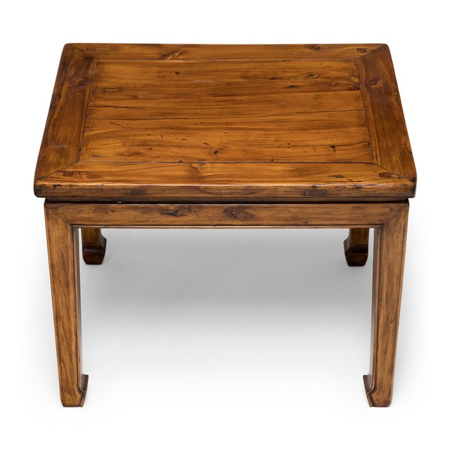 Chinese Antique Chinese Peachwood Side Table For Sale - Image 3 of 5