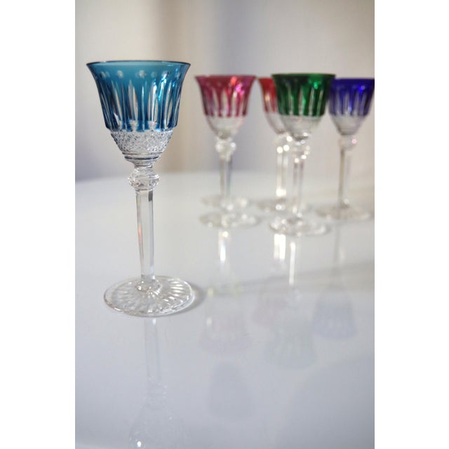 Crystal Tommy Glasses from Saint-Louis, 1930s, Set of 6 For Sale - Image 4 of 18