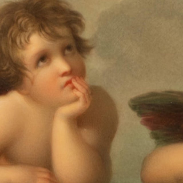 Genuine Antique KPM Berlin Porcelain Hand Painted Raphael's Angels Putti 1890 For Sale In Portland, OR - Image 6 of 10