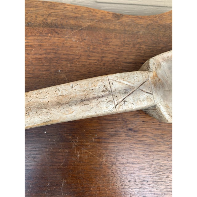 Late 19th Century 19th Century French Country Hand-Carved Wooden Spoon For Sale - Image 5 of 11