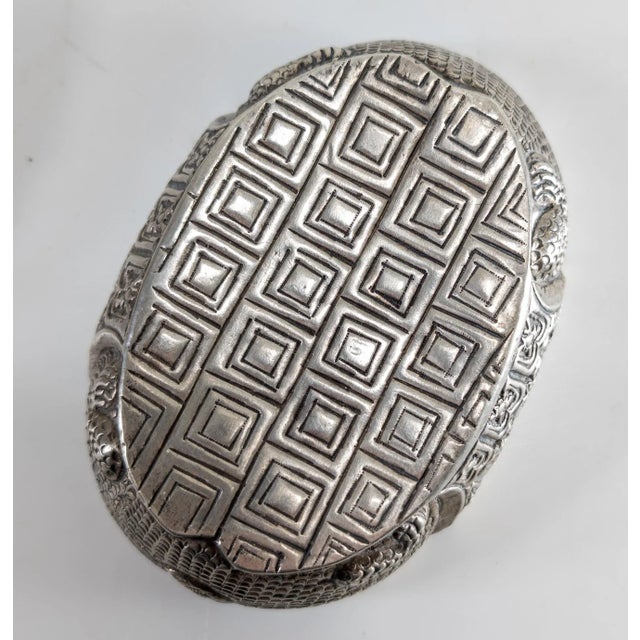 Early 20th Century South East Asian Silver Turtle Form Betel Box For Sale - Image 11 of 11