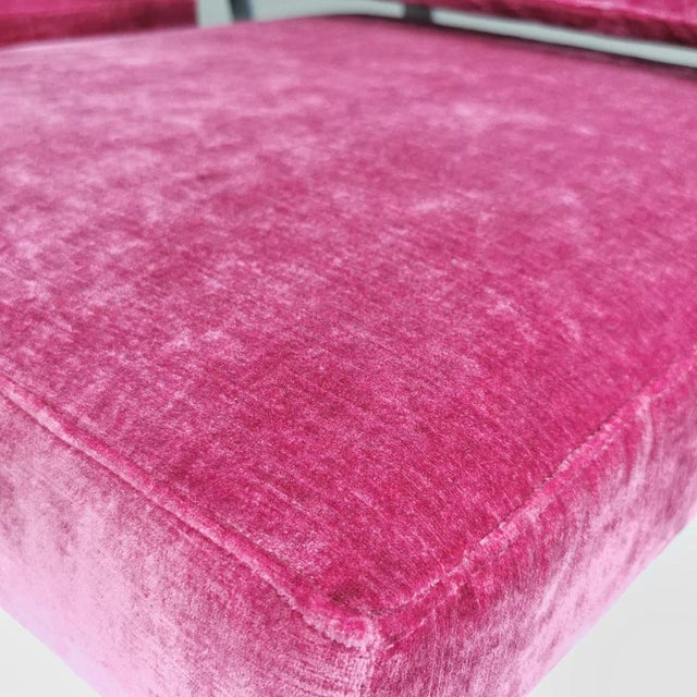 Set of Vintage Armchairs in Fuchsia Velvet, 1960s For Sale - Image 13 of 14