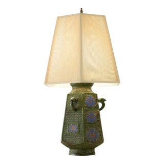Japanese Champlevé Table Lamp For Sale