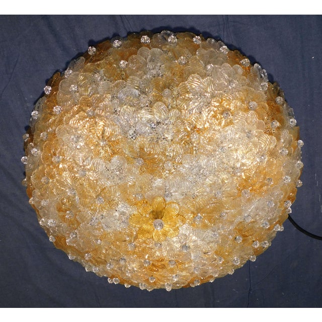 1960s Millefiori Flush Mount by Barovier E Toso For Sale - Image 6 of 7