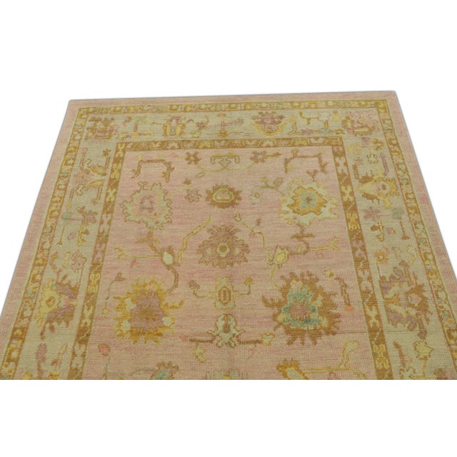 Turkish Modern Turkish Oushak Rug 5'4" x 7'7" For Sale - Image 3 of 6