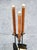 Mid Century Modern Fireplace Tools Wood Brass Brass Pilgrim Seymour Nelson MCM For Sale - Image 11 of 11