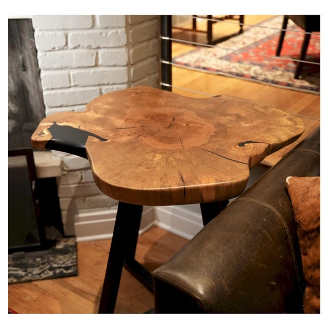 Slanted Table No. 2 – Organic Modern Coffee Table in Spalted Maple For Sale - Image 4 of 10