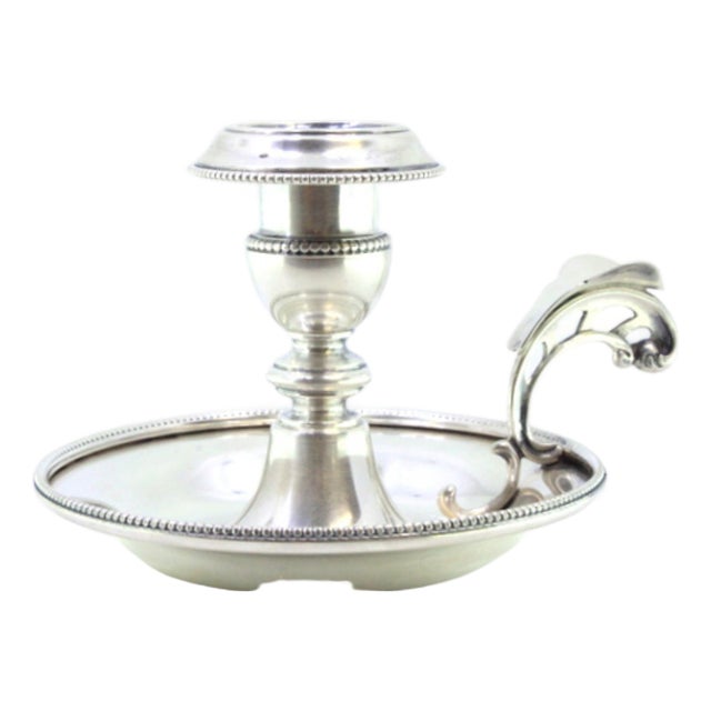 Silver Paddle with Pearly Borders Edge and Openwork Handle For Sale