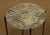 Modern Brass Base Round Marble Top Pedestal or Plant Stand For Sale - Image 4 of 13