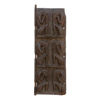 Rare Double Sided Carved Cosmic African Door For Sale