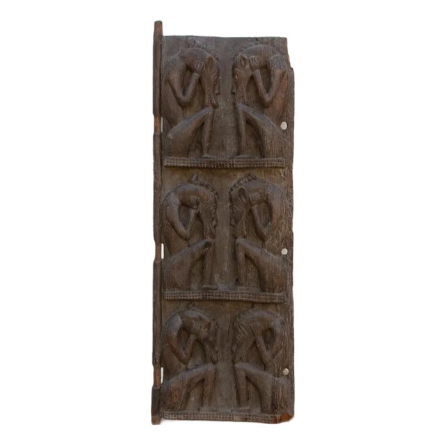 Rare Double Sided Carved Cosmic African Door For Sale