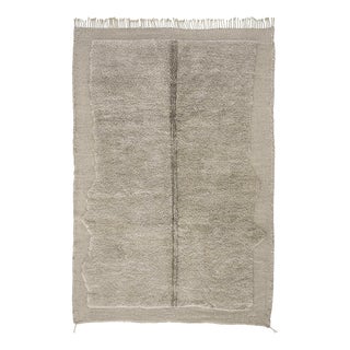 Hand-Knotted Wool Rug in Light Taupe and Desert Taupe by Azele Studio For Sale