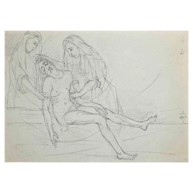 Unknown, The Dead Christ, Drawing, Early 20th Century For Sale