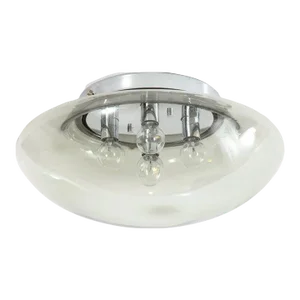 1970's Space Age Smoked Gray Flush Mount / Sconce