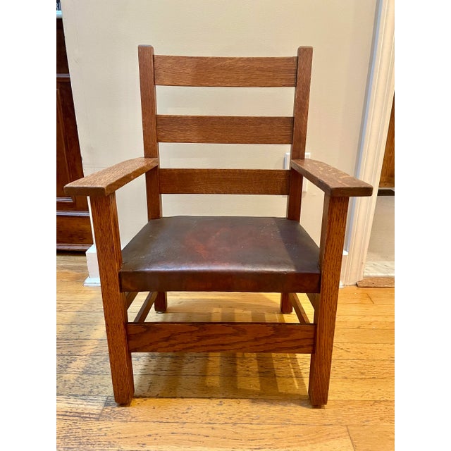 Gustave Stickley Children's Arts & Crafts Chair For Sale - Image 12 of 12