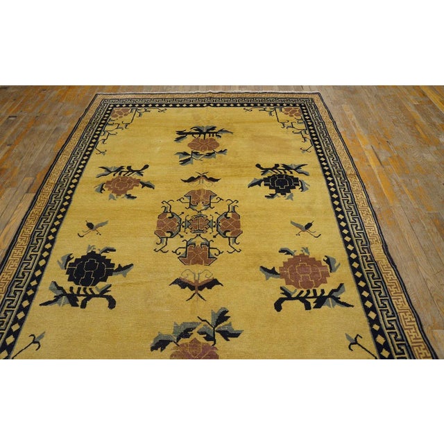 Antique Chinese Khotan Rug, Size: 5' 4'' x 8' 0''. Antique Khotan East Turkestan Ivory 1920s Rug, Circa Date: 1920s. This...