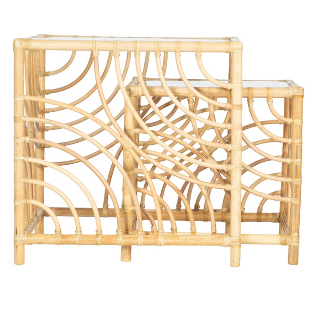 Not Yet Made - Made To Order Swirl Nesting Tables - Natural For Sale - Image 5 of 9